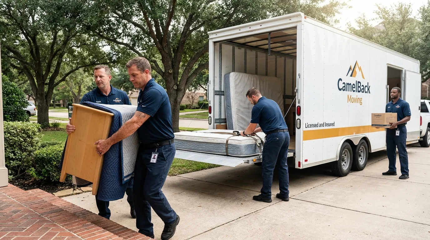 Crew loading residential truck for cross-state move from Cle Elum, WA